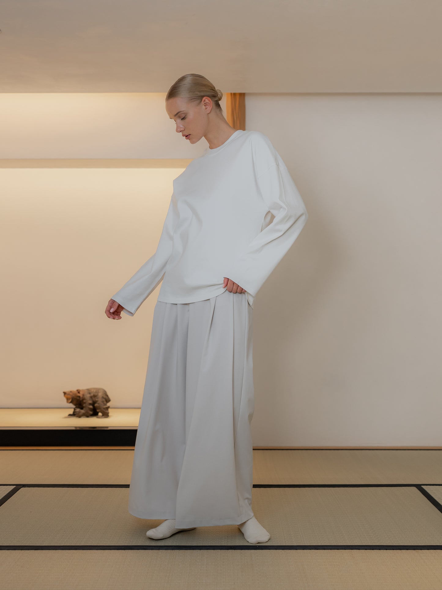 Pima Oversized Long Sleeve Tee