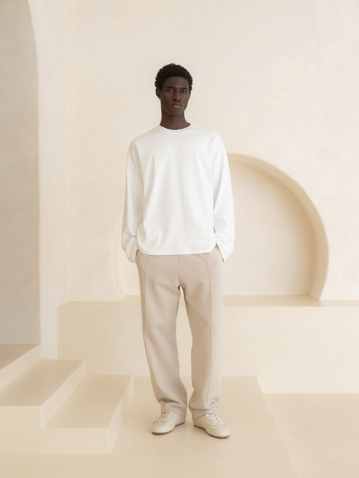 Cotton Fleece Open Hem Sweatpants
