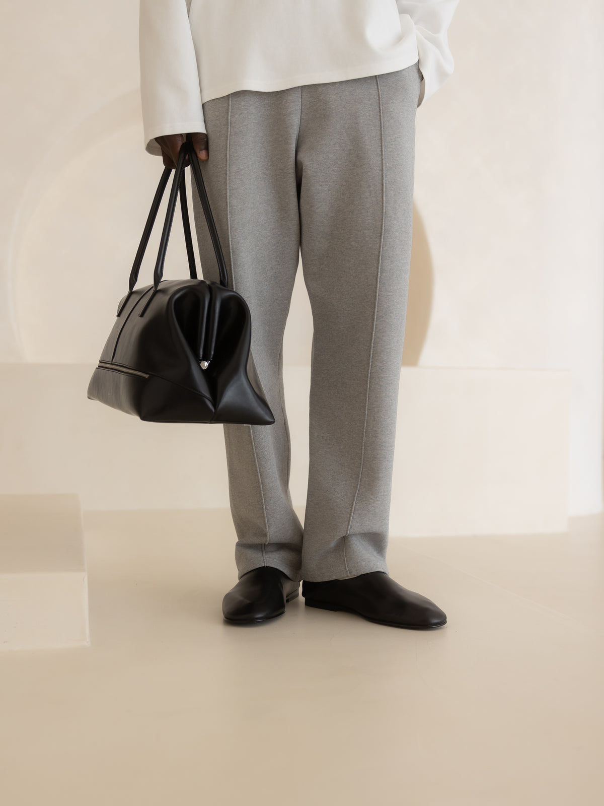 Cotton Fleece Open Hem Sweatpants
