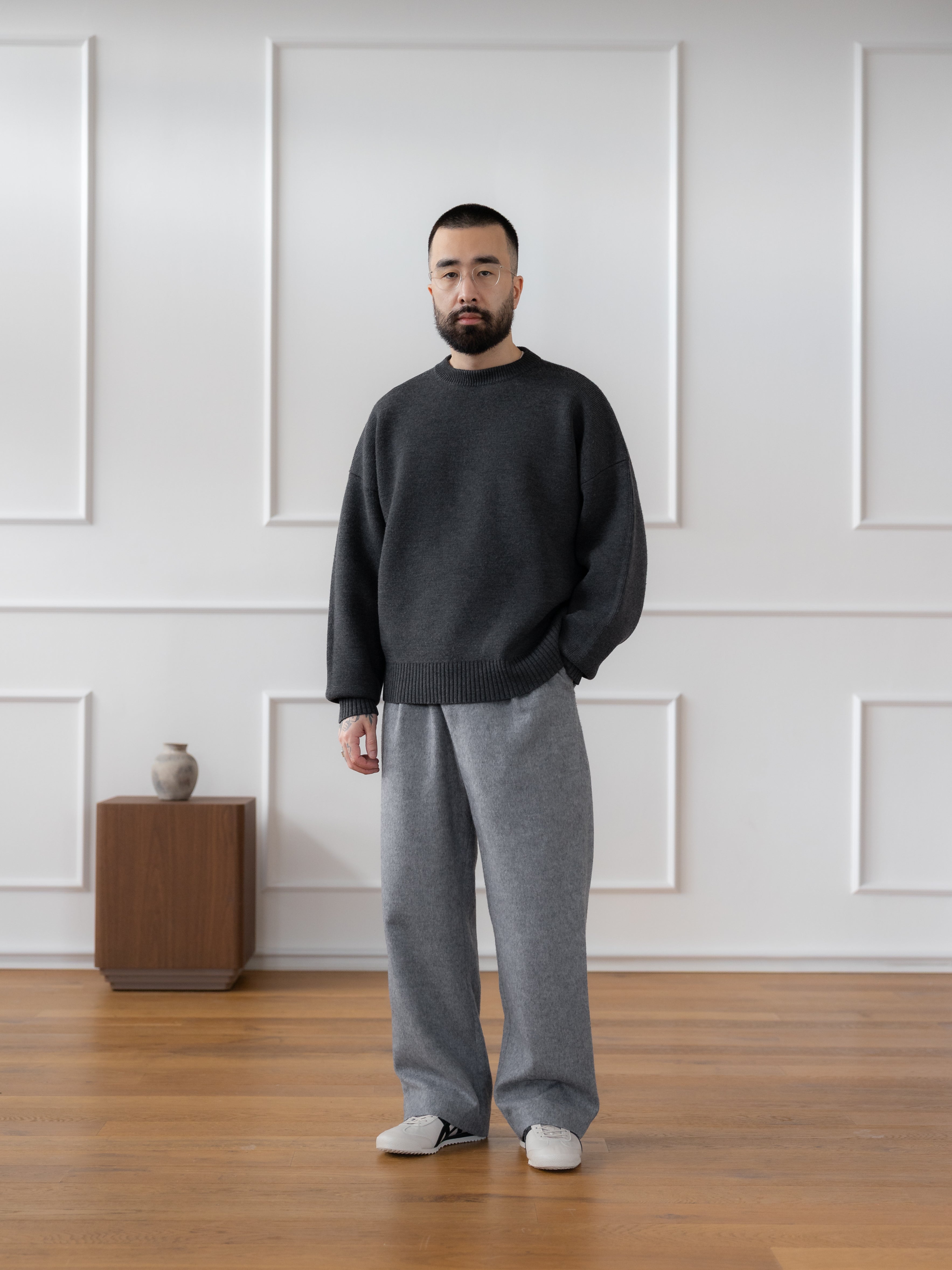Wool-Cashmere Pleated Trousers – DESSAINT