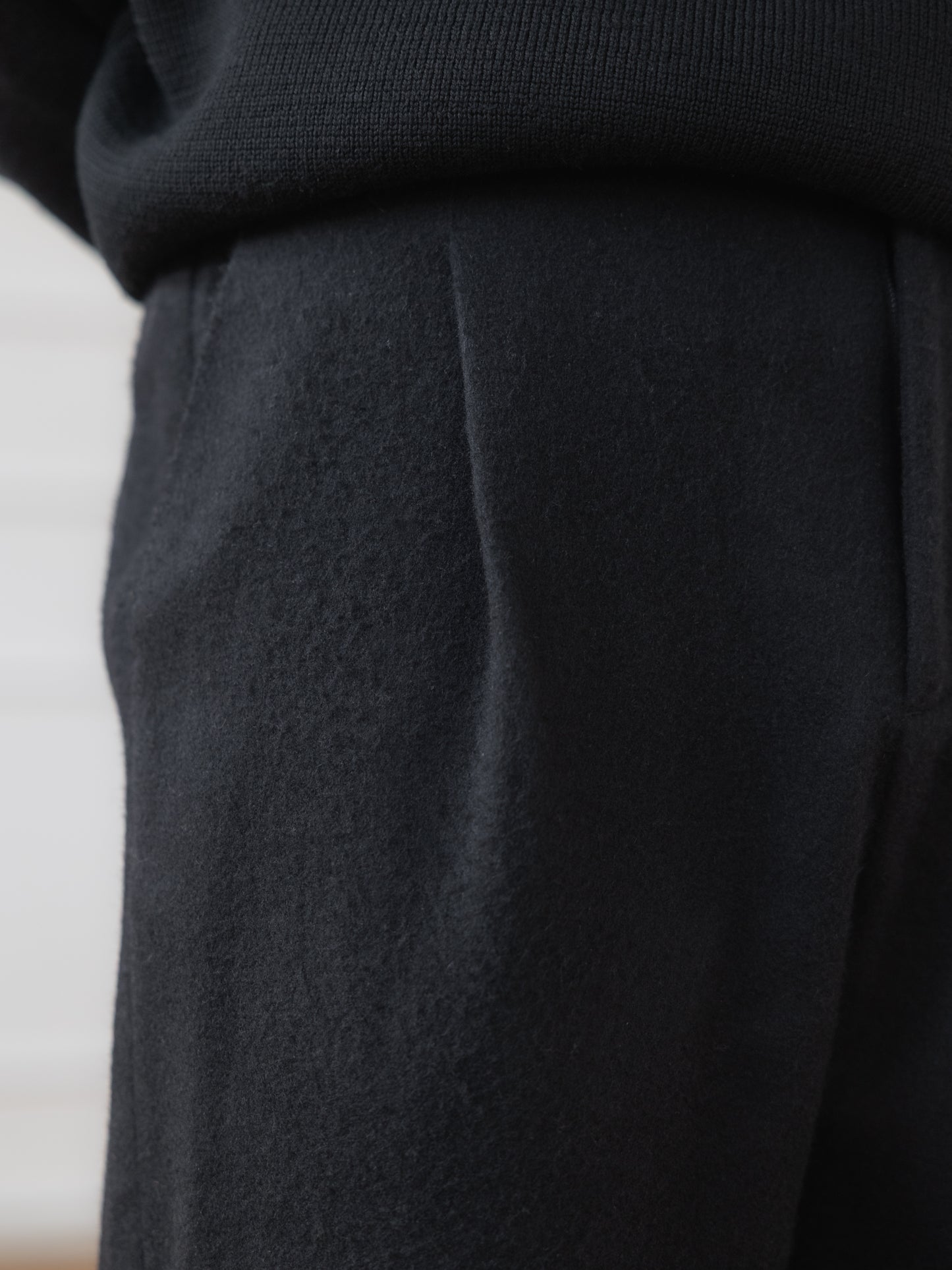 Wool-Cashmere Pleated Trousers