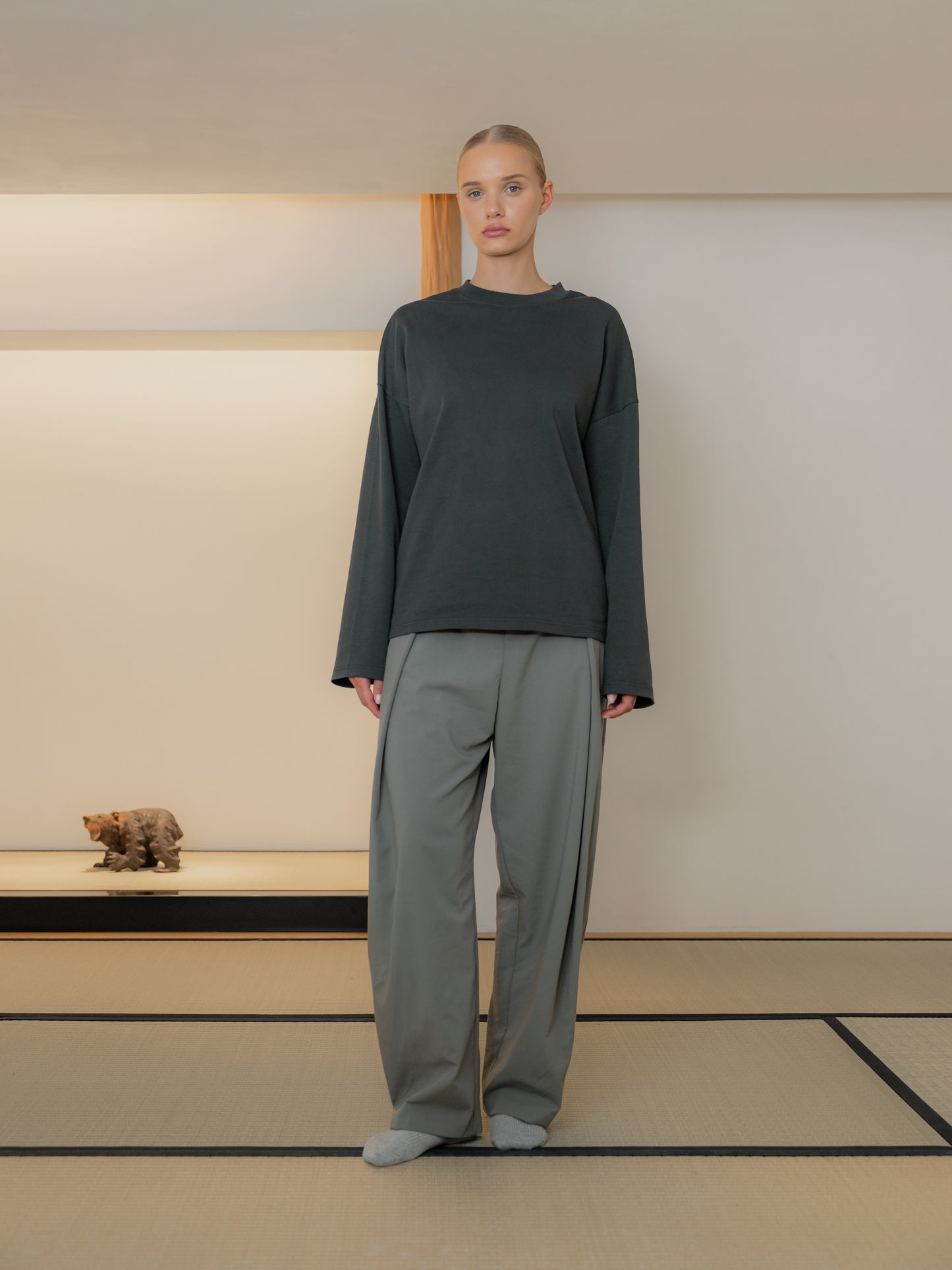 Pima Oversized Long Sleeve Tee