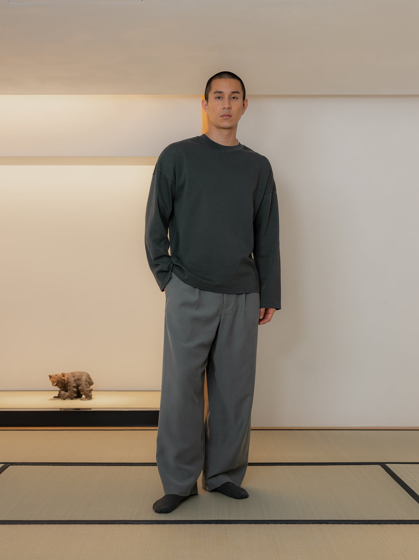 Pima Oversized Long Sleeve Tee